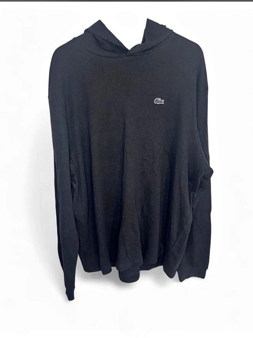 NWT Lacoste Sleepwear Waffle Knit Hoodie Black XXL
